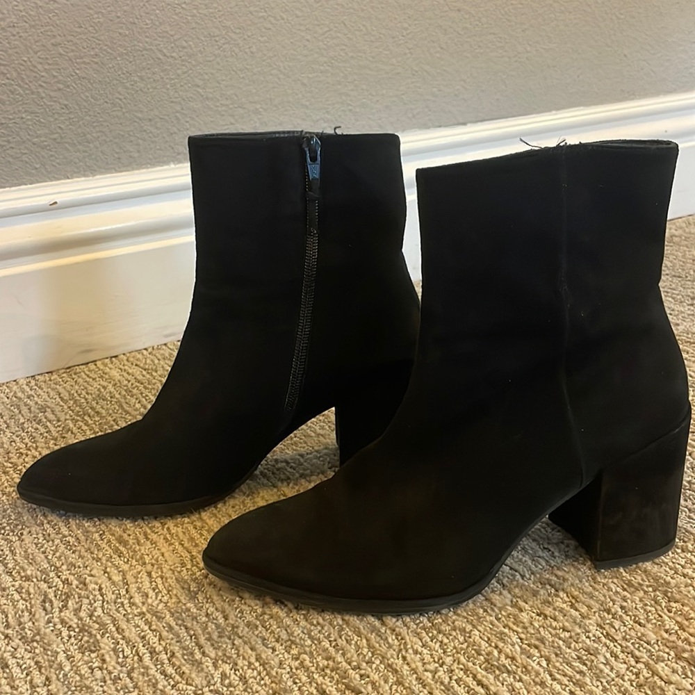 Stuart Weitzman suede heeled booties